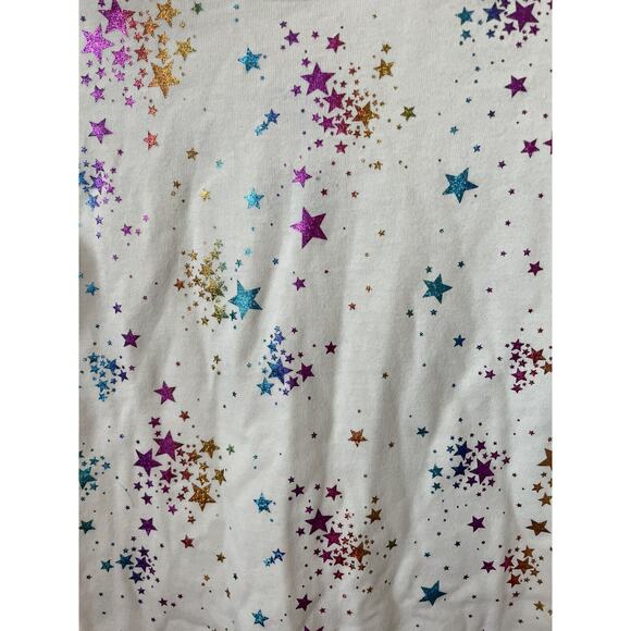 Jumping Beans Ivory Rainbow Ombré Foiled Stars Long Sleeve Girls’ Top Size 5 - Picture 2 of 4